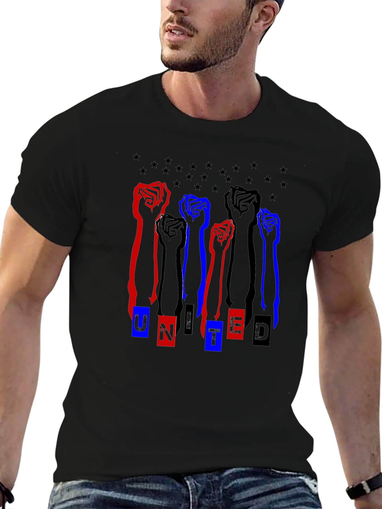 United Graphic Tee - Black Unisex T-Shirt