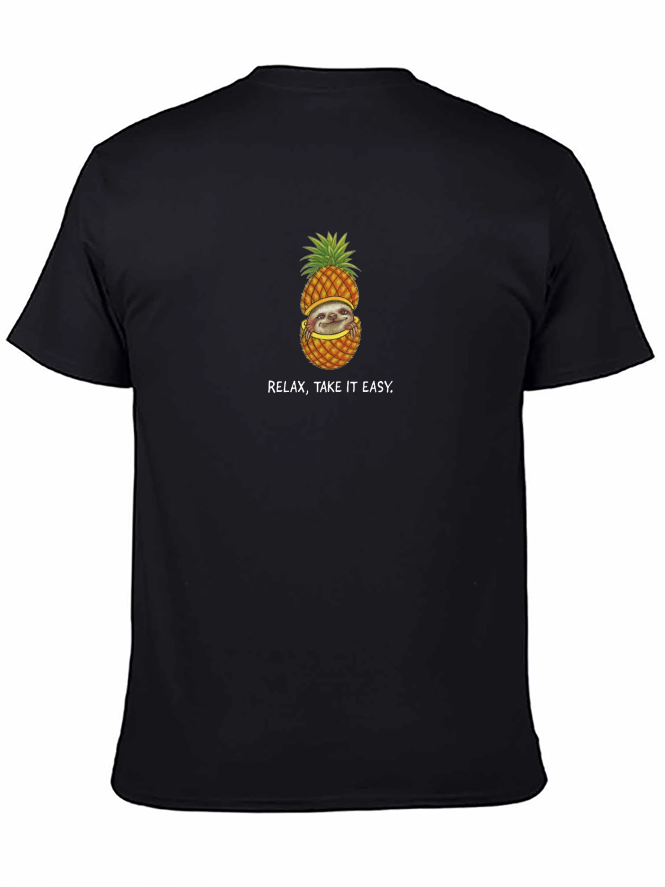 Relax Take It Easy Sloth Pineapple T-Shirt