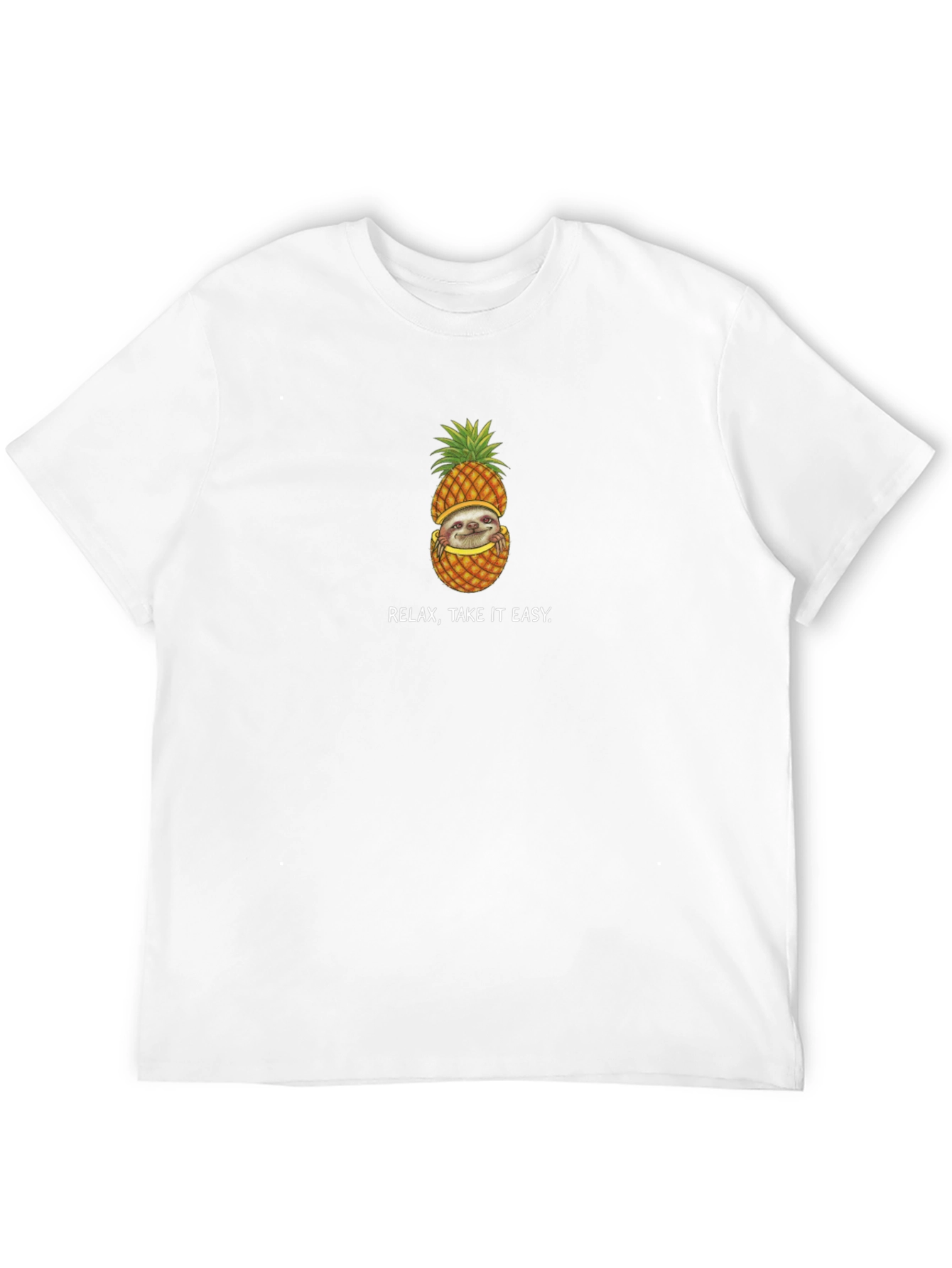 Relax Take It Easy Sloth Pineapple T-Shirt