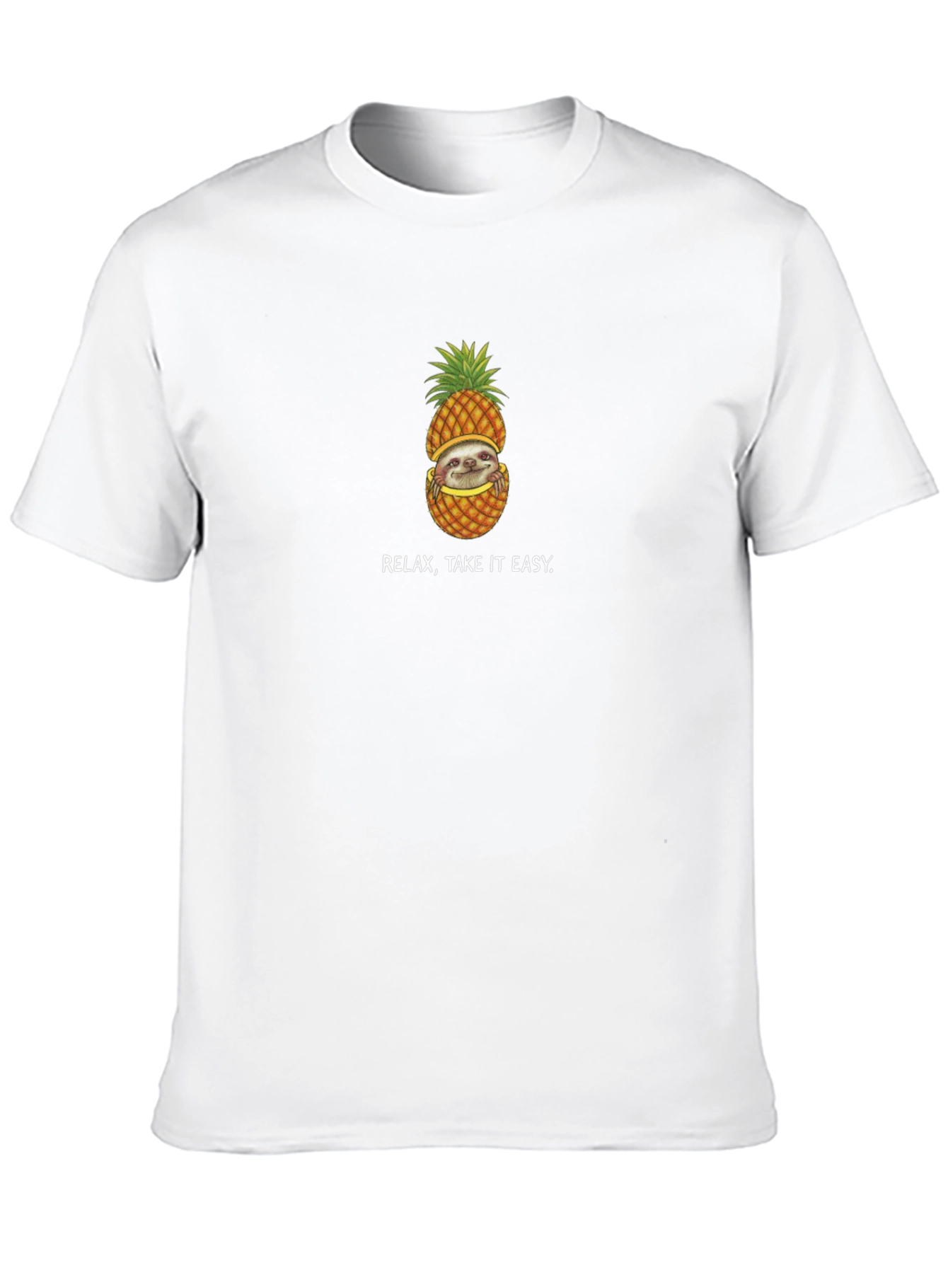 Relax Take It Easy Sloth Pineapple T-Shirt