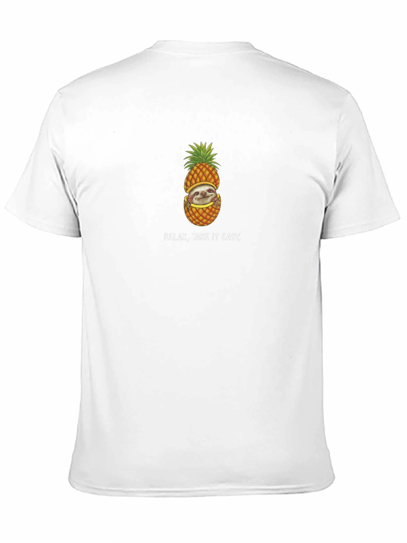 Relax Take It Easy Sloth Pineapple T-Shirt