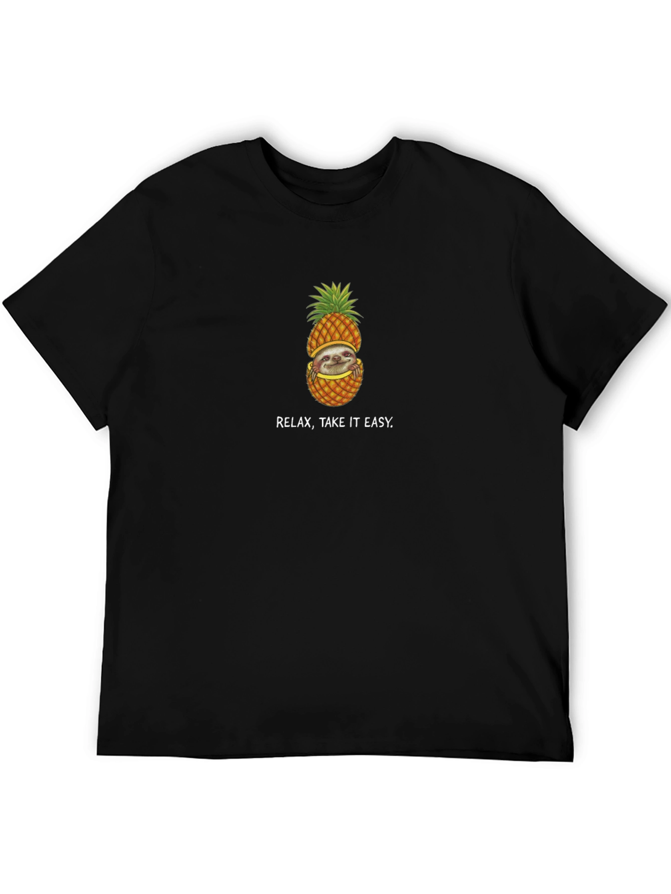 Relax Take It Easy Sloth Pineapple T-Shirt