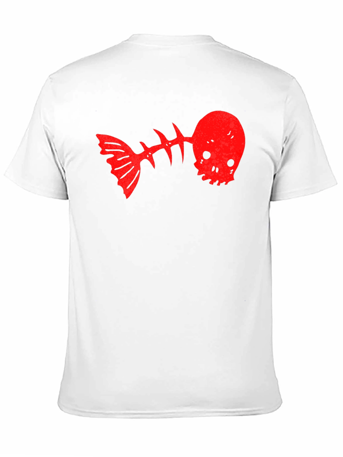 Skull Fishbone Graphic Tee - Black Casual T-Shirt