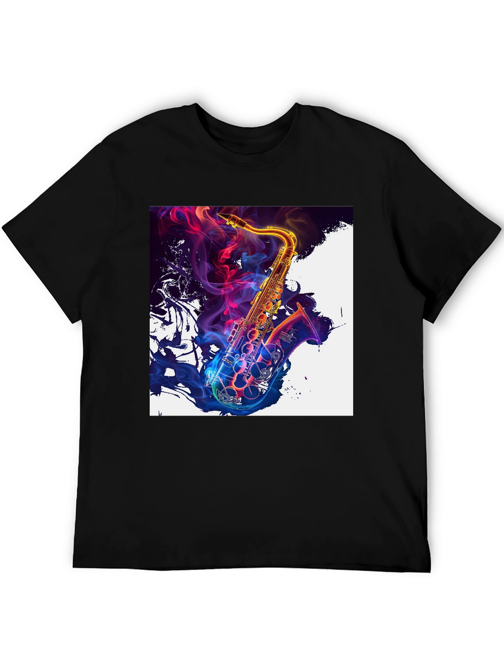 Saxophone Art Graphic T-Shirt - Vibrant Music Lover Tee