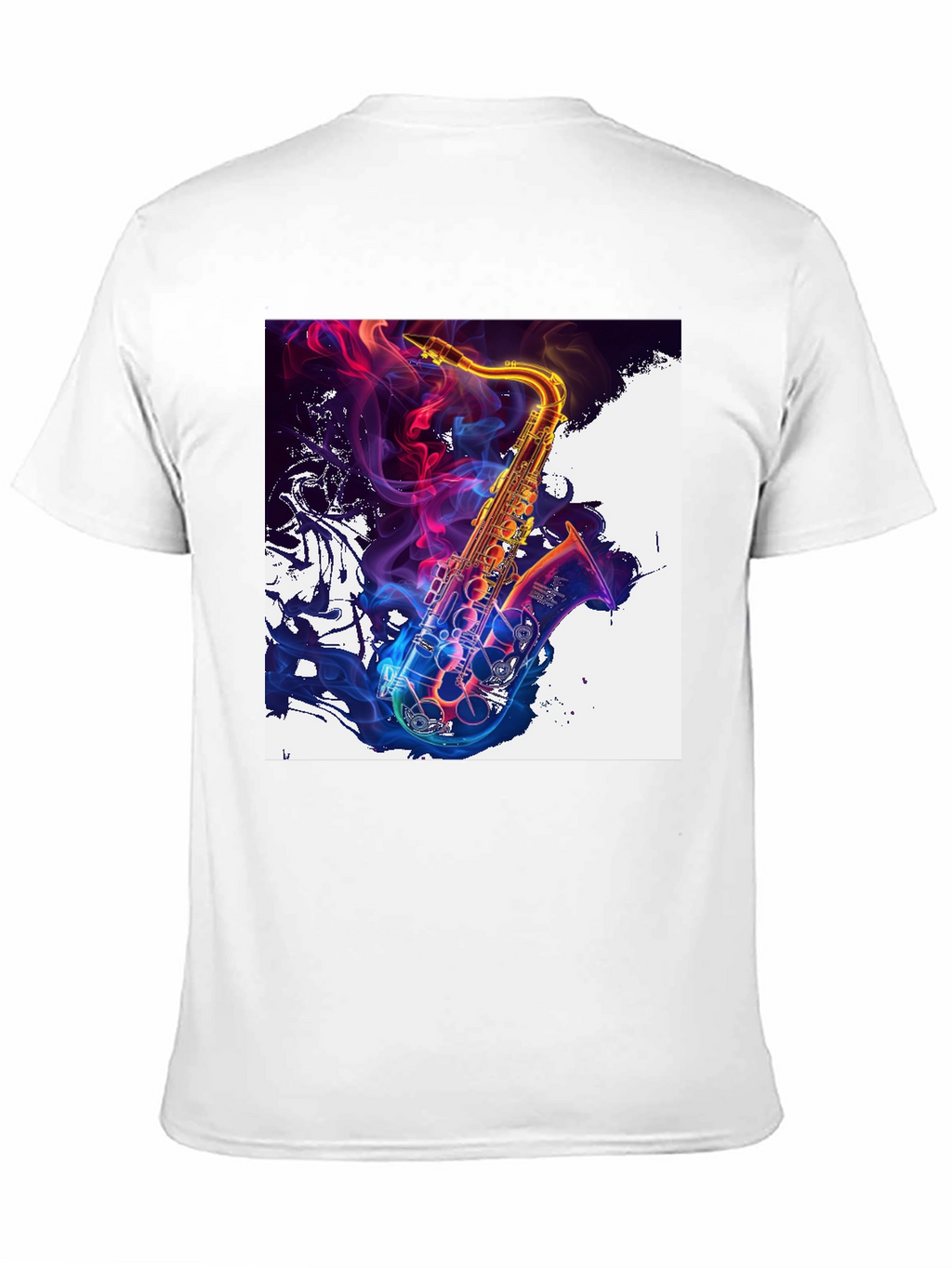 Saxophone Art Graphic T-Shirt - Vibrant Music Lover Tee