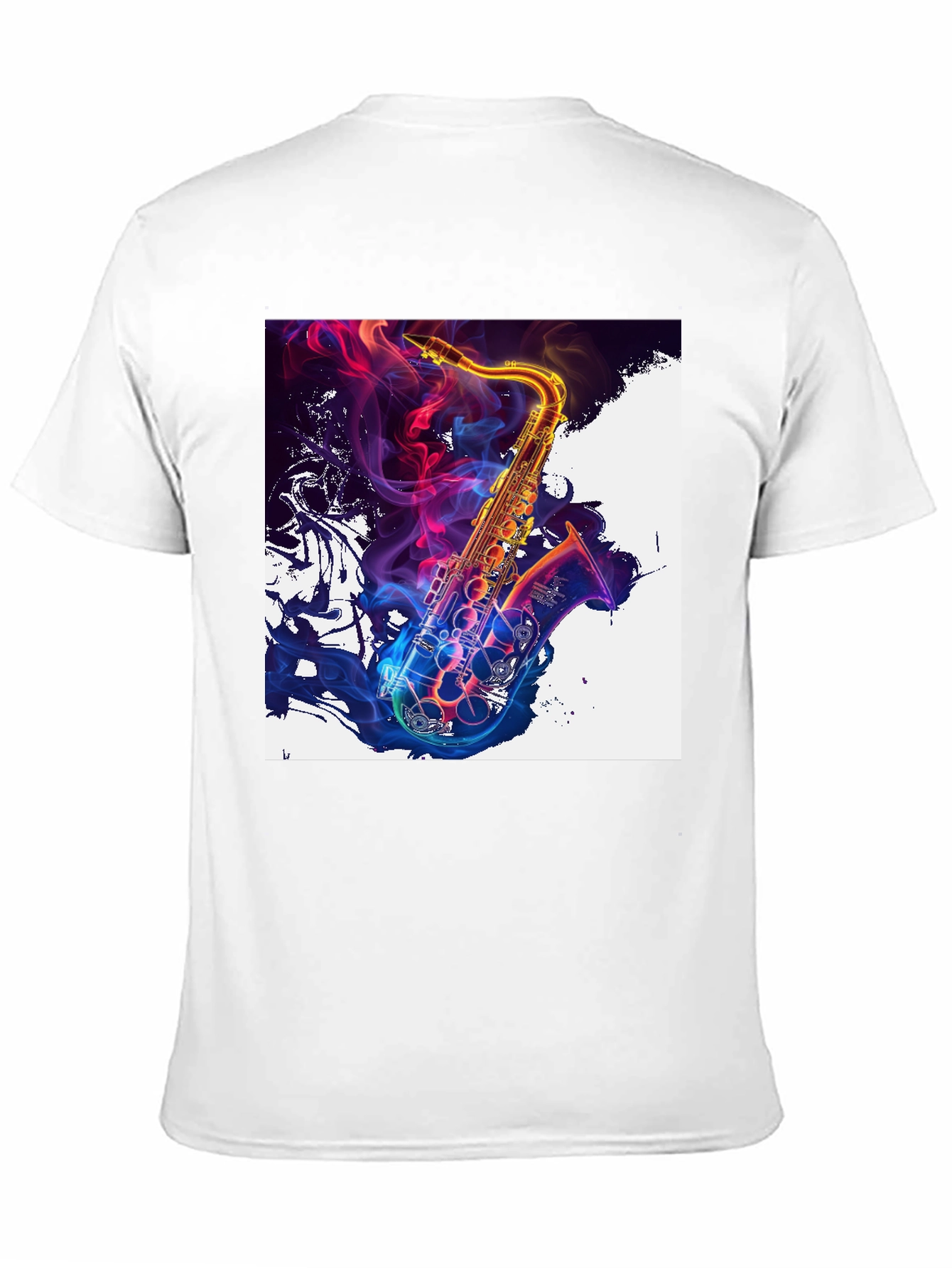 Saxophone Art Graphic T-Shirt - Vibrant Music Lover Tee