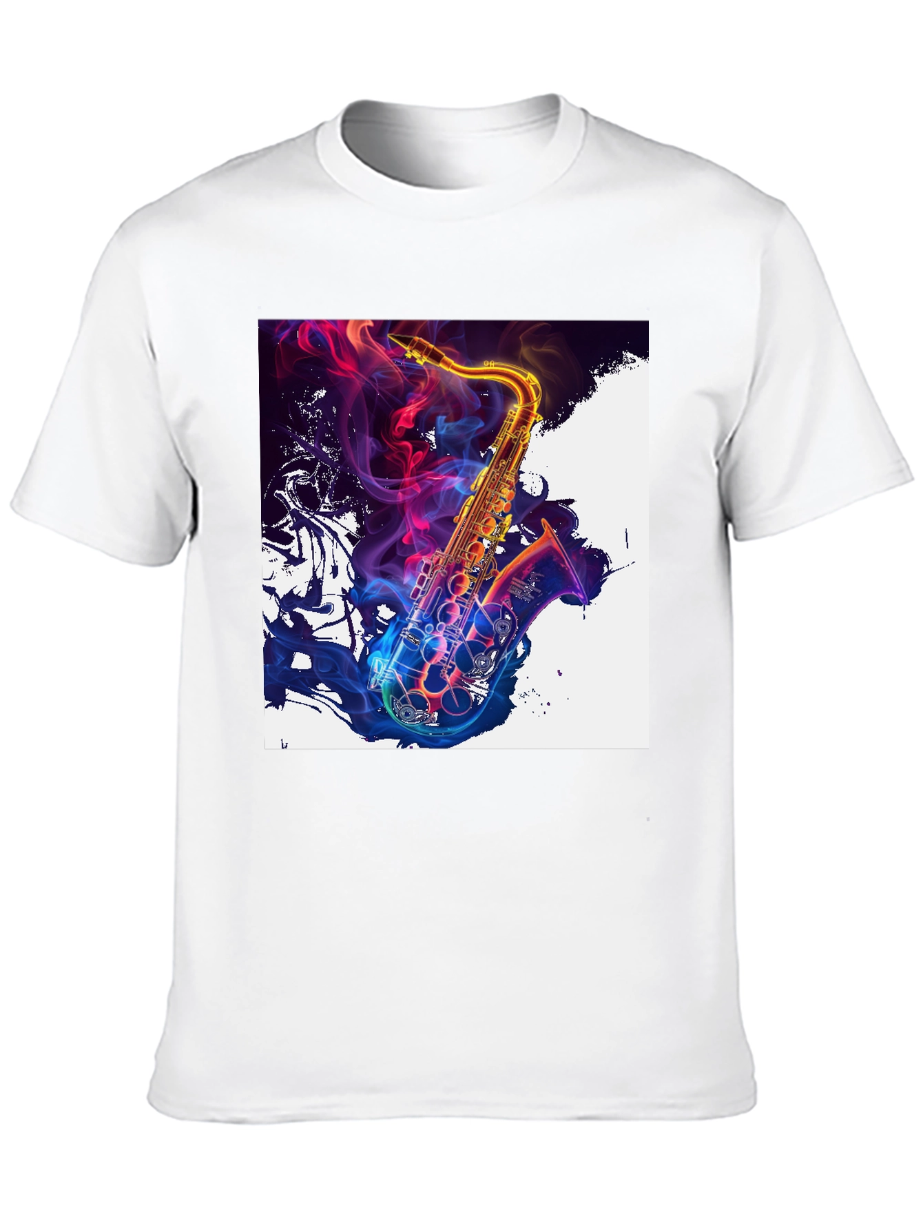 Saxophone Art Graphic T-Shirt - Vibrant Music Lover Tee