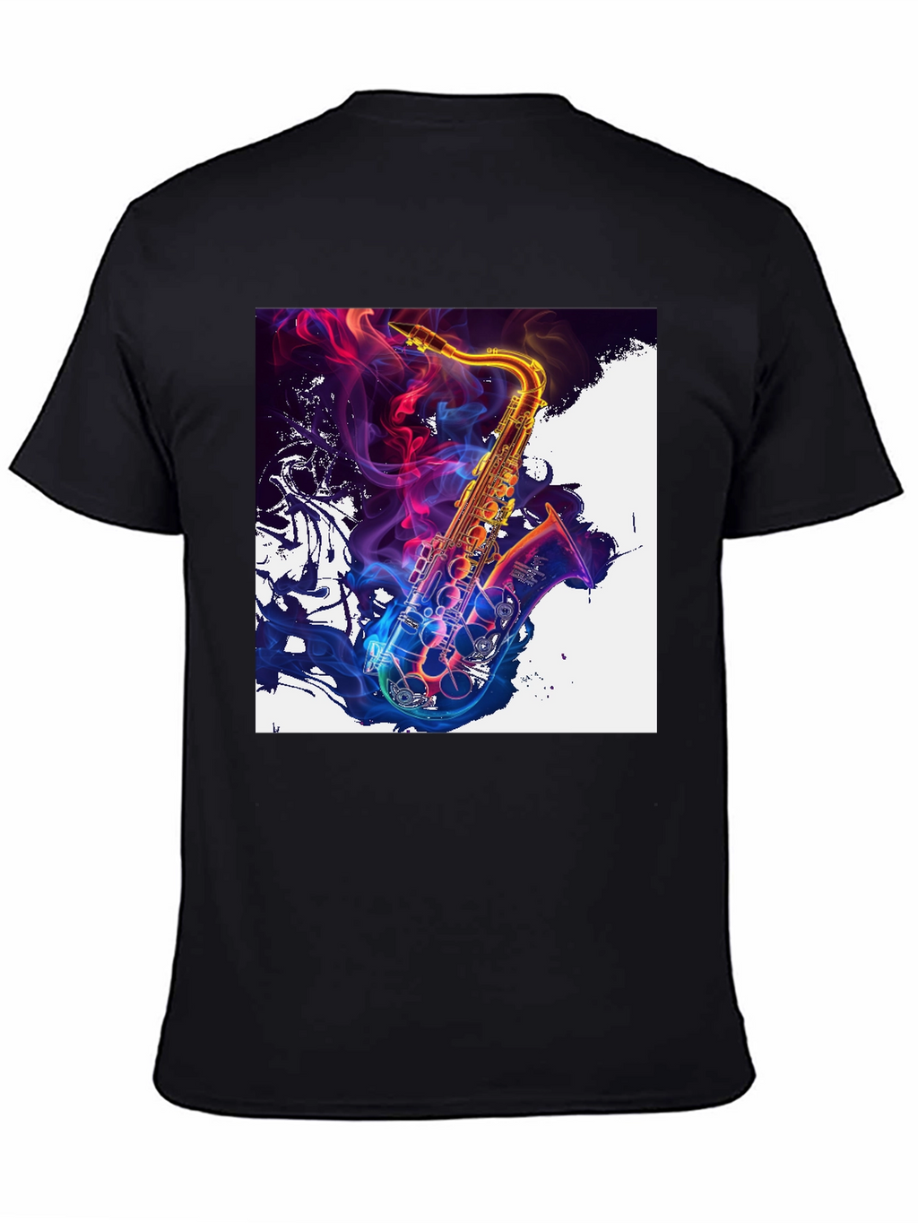 Saxophone Art Graphic T-Shirt - Vibrant Music Lover Tee