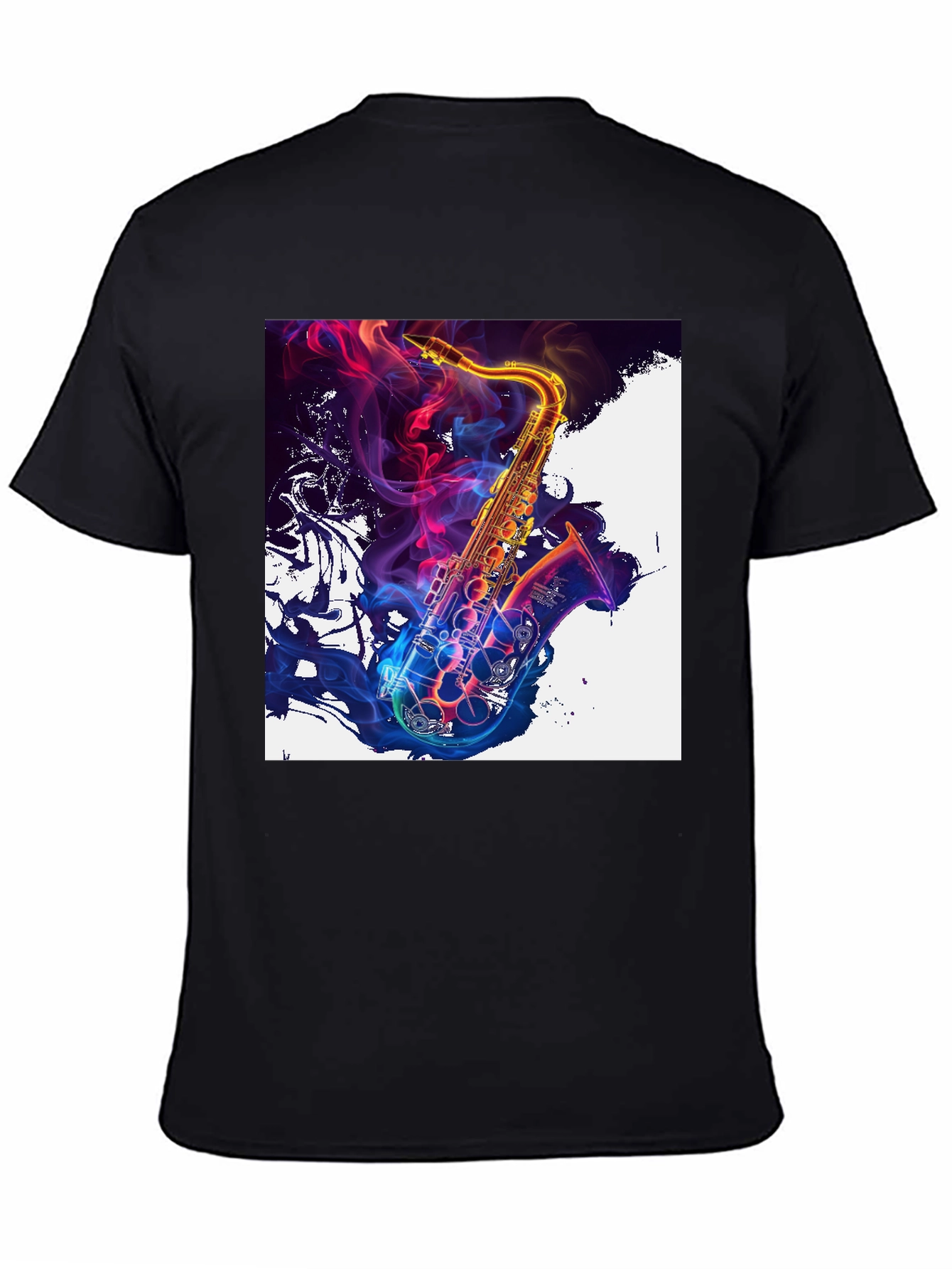 Saxophone Art Graphic T-Shirt - Vibrant Music Lover Tee