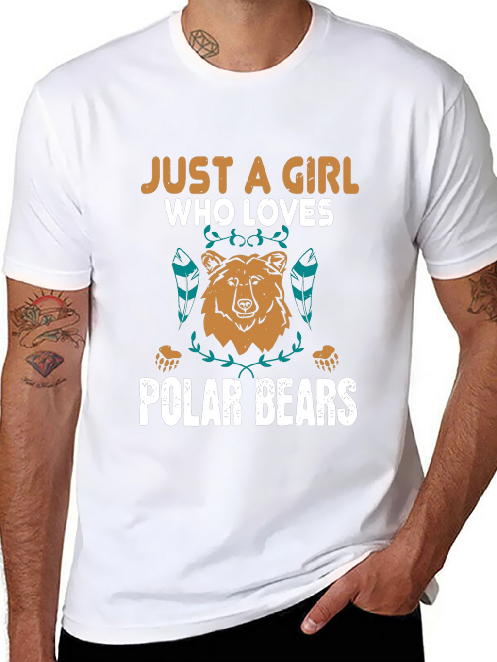 Girl Who Loves Polar Bears Graphic Tee