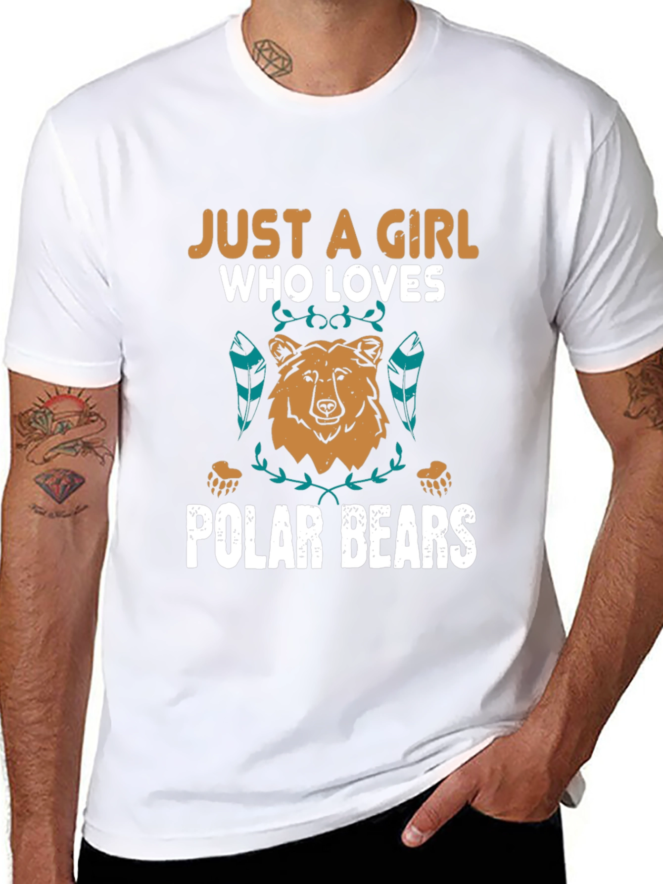 Girl Who Loves Polar Bears Graphic Tee
