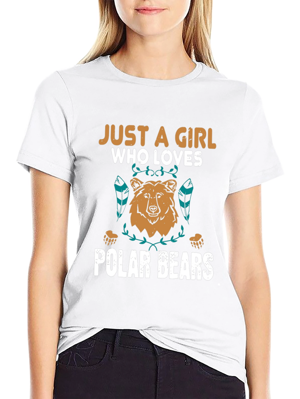 Girl Who Loves Polar Bears Graphic Tee