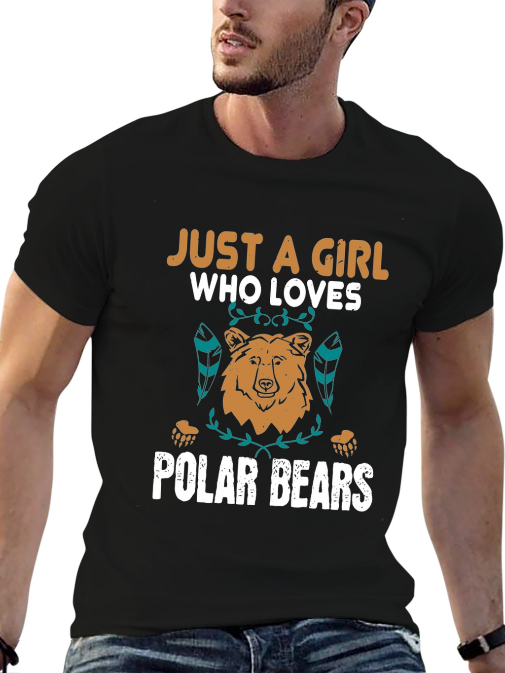 Girl Who Loves Polar Bears Graphic Tee