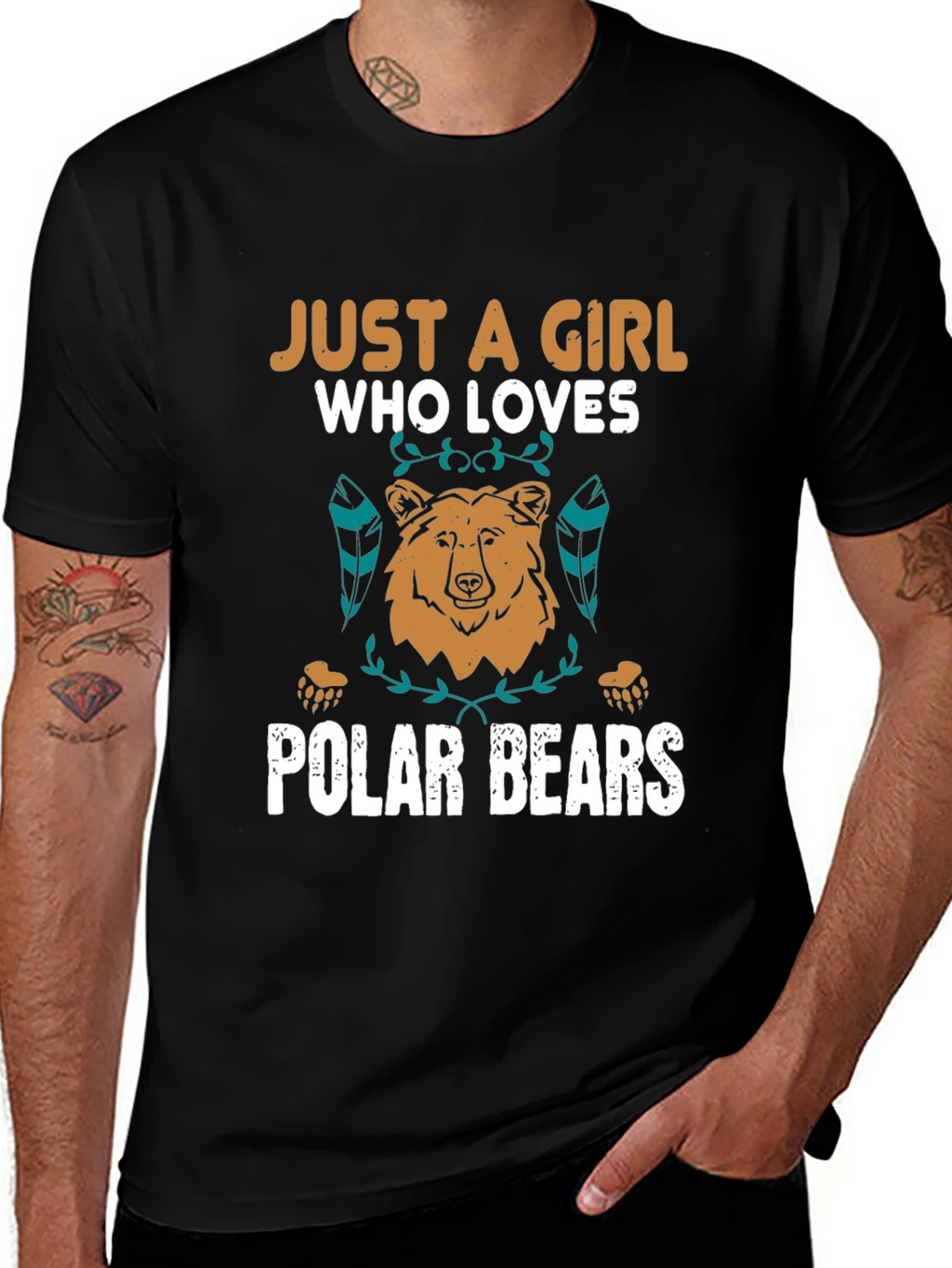 Girl Who Loves Polar Bears Graphic Tee