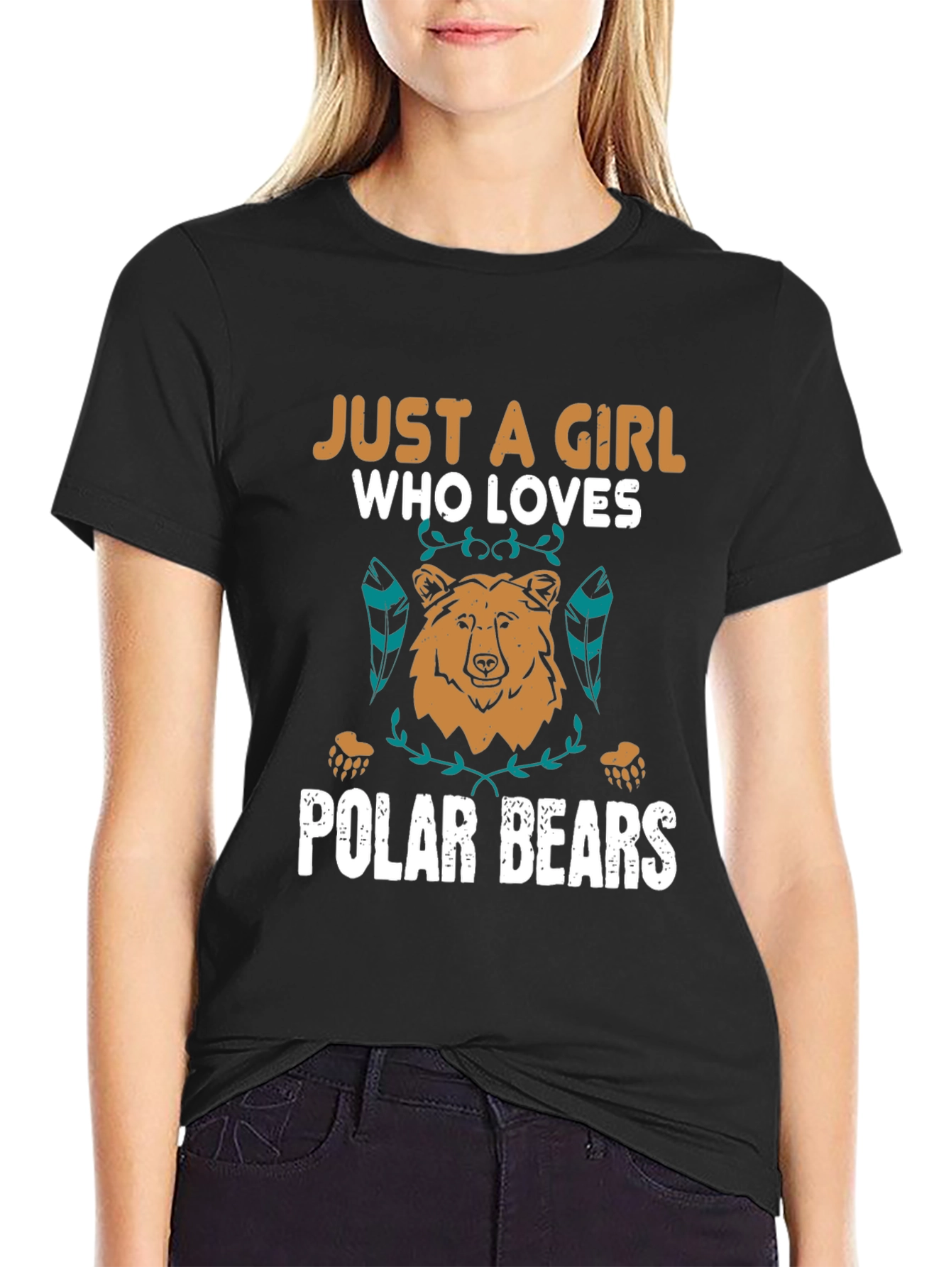 Girl Who Loves Polar Bears Graphic Tee