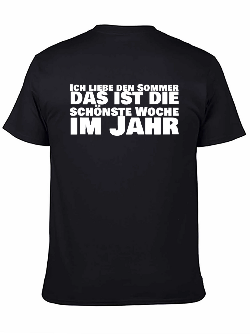 Ich Liebe Den Sommer Black Graphic T-Shirt