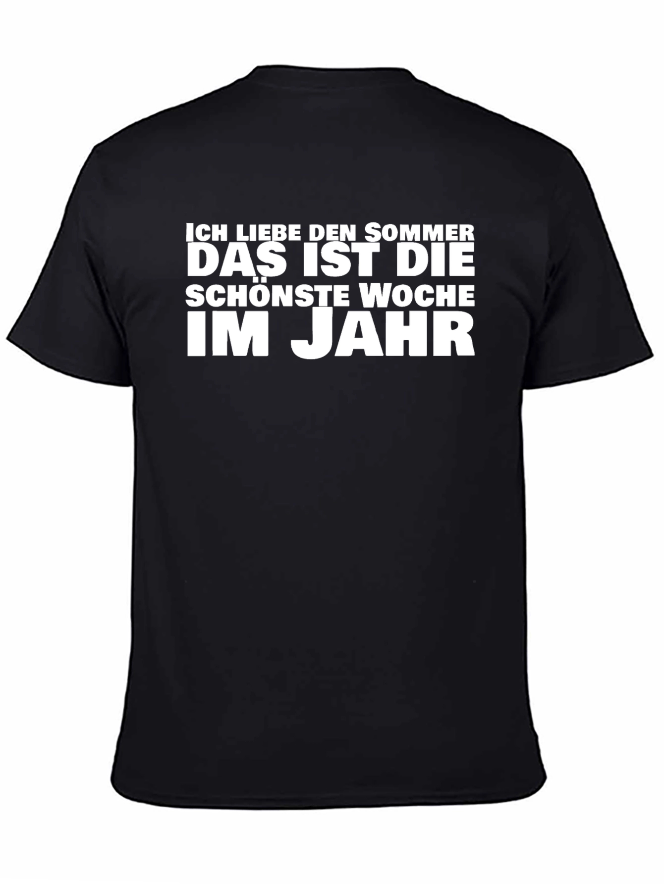 Ich Liebe Den Sommer Black Graphic T-Shirt