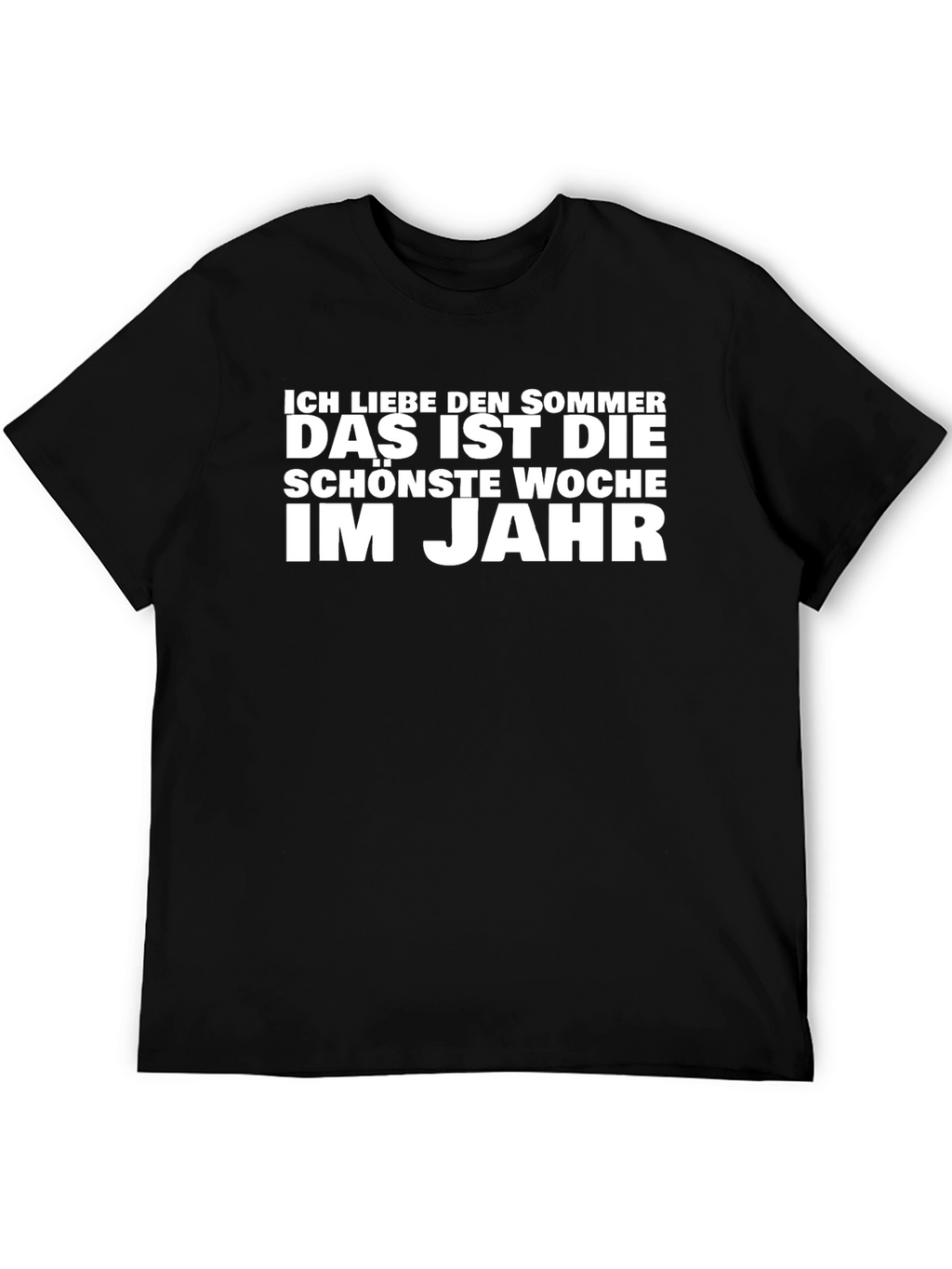 Ich Liebe Den Sommer Black Graphic T-Shirt