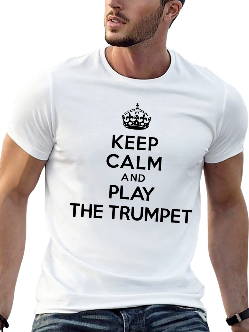 Keep Calm & Play Trumpet T-Shirt - Black