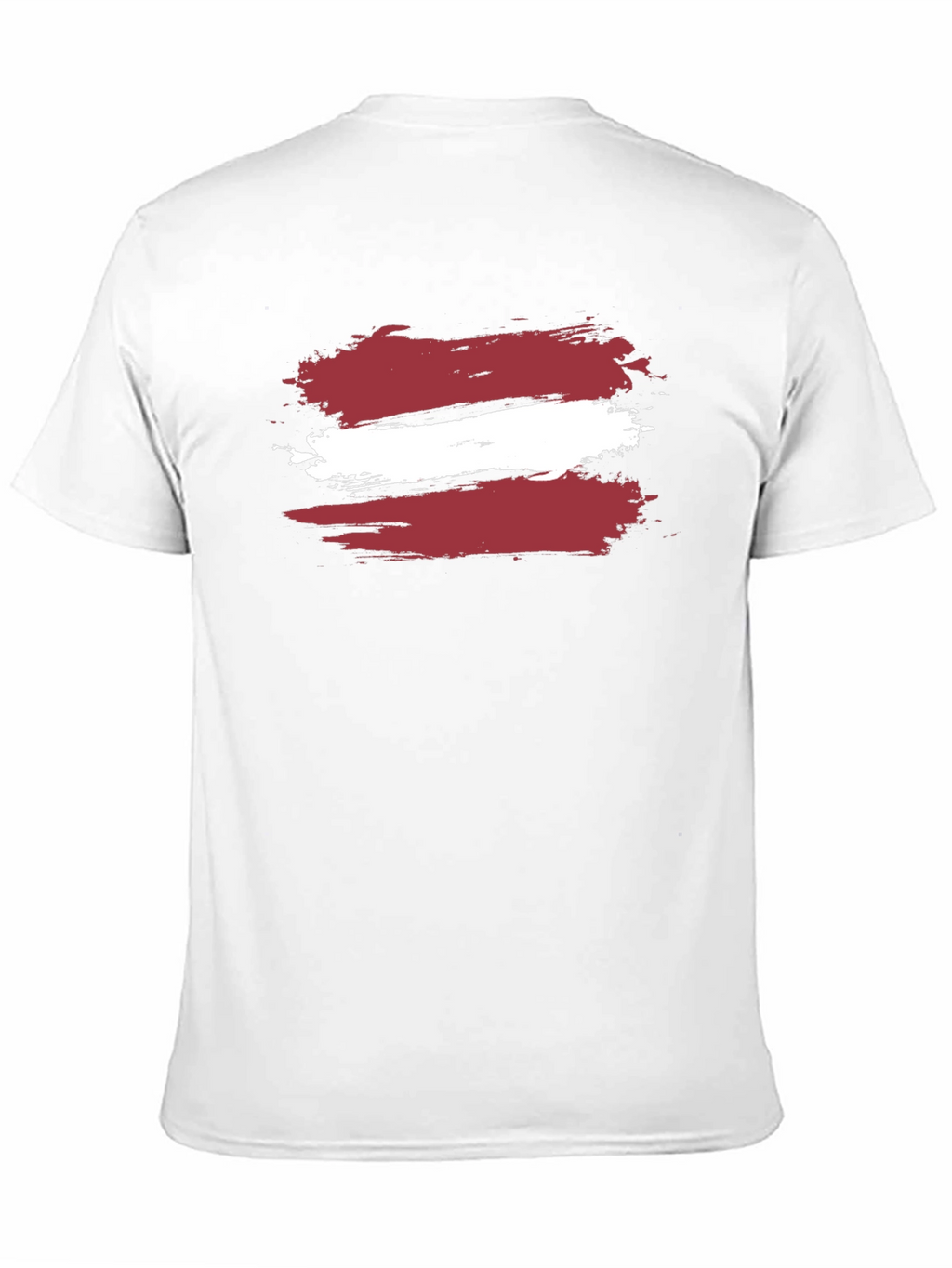 Latvia Flag Brushstroke T-Shirt - Black Casual Style