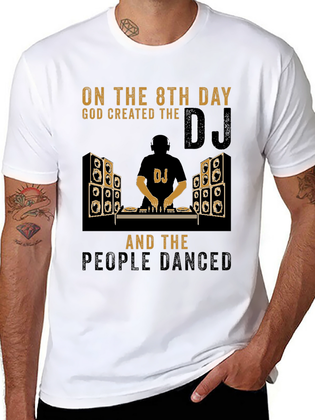 DJ God Created T-Shirt - Music Lover Tee