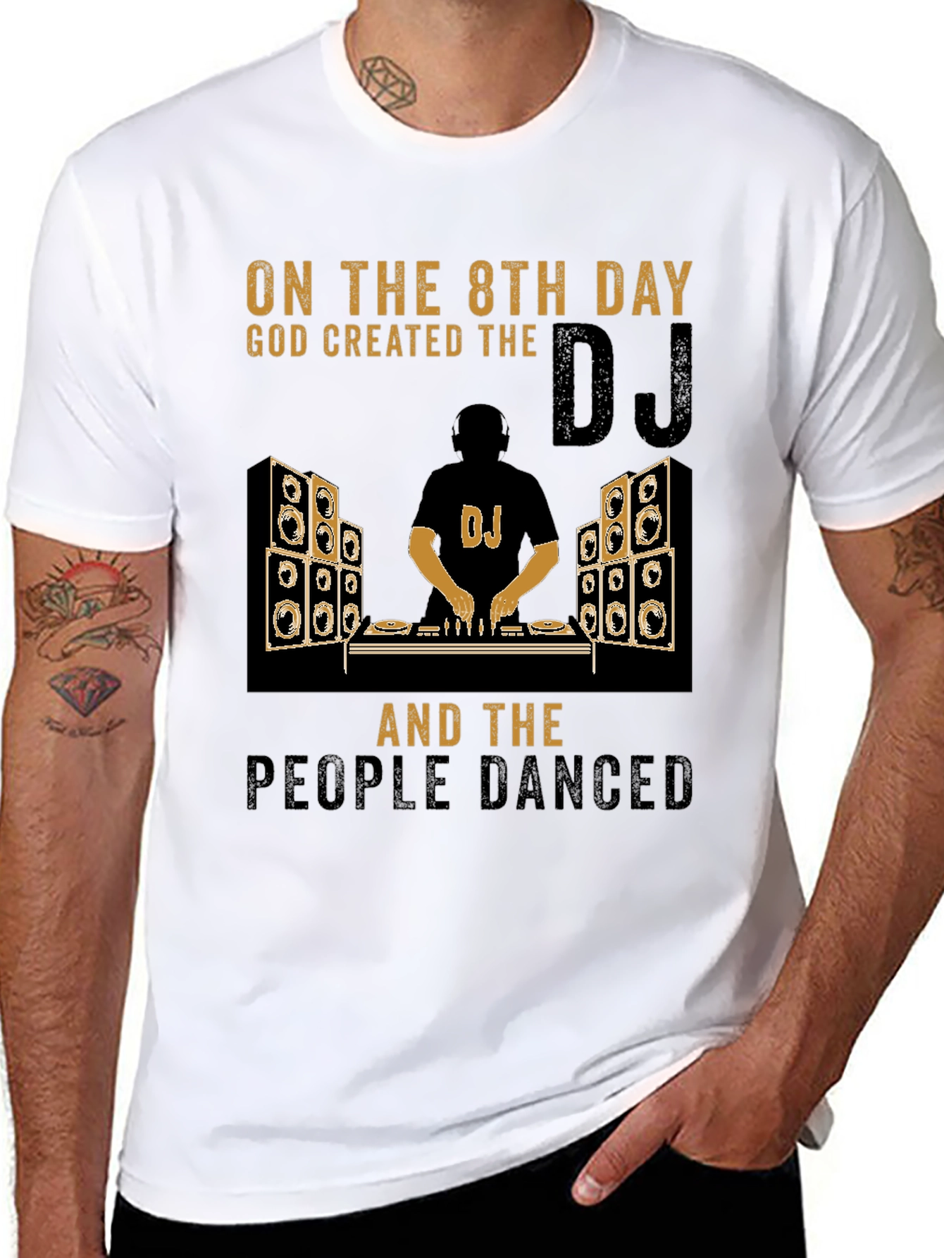 DJ God Created T-Shirt - Music Lover Tee