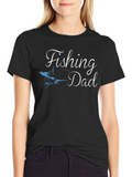 Fishing Dad T-Shirt - Black Tee with Fish Graphic