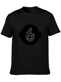 Geometric Number 6 Graphic Tee - Modern Mens T-Shirt