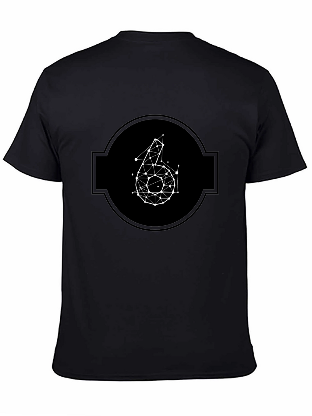 Geometric Number 6 Graphic Tee - Modern Mens T-Shirt