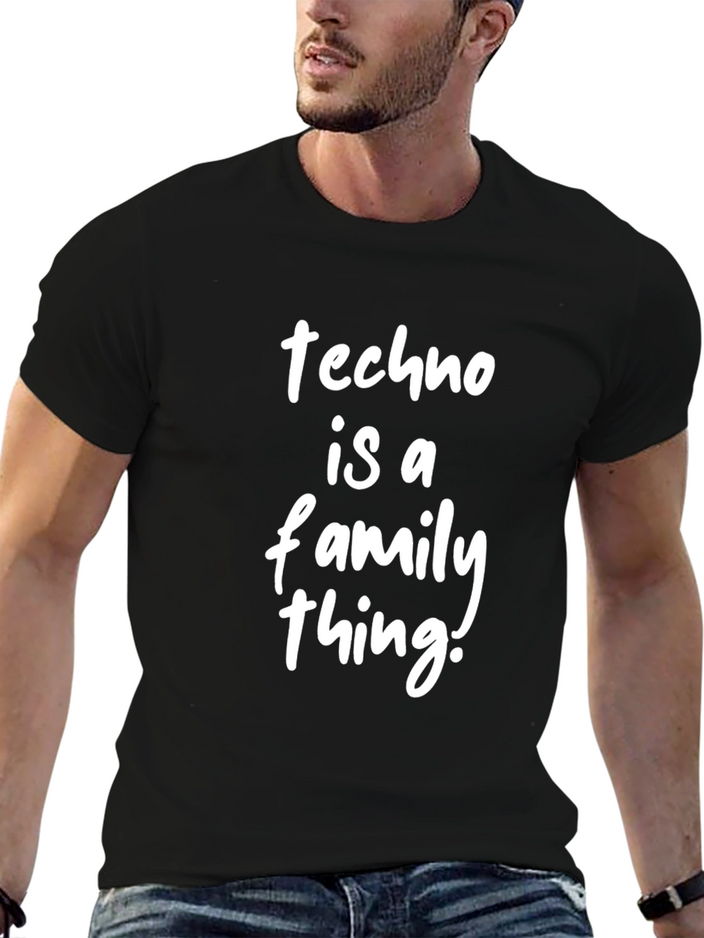 Techno is a Family Thing Black T-Shirt