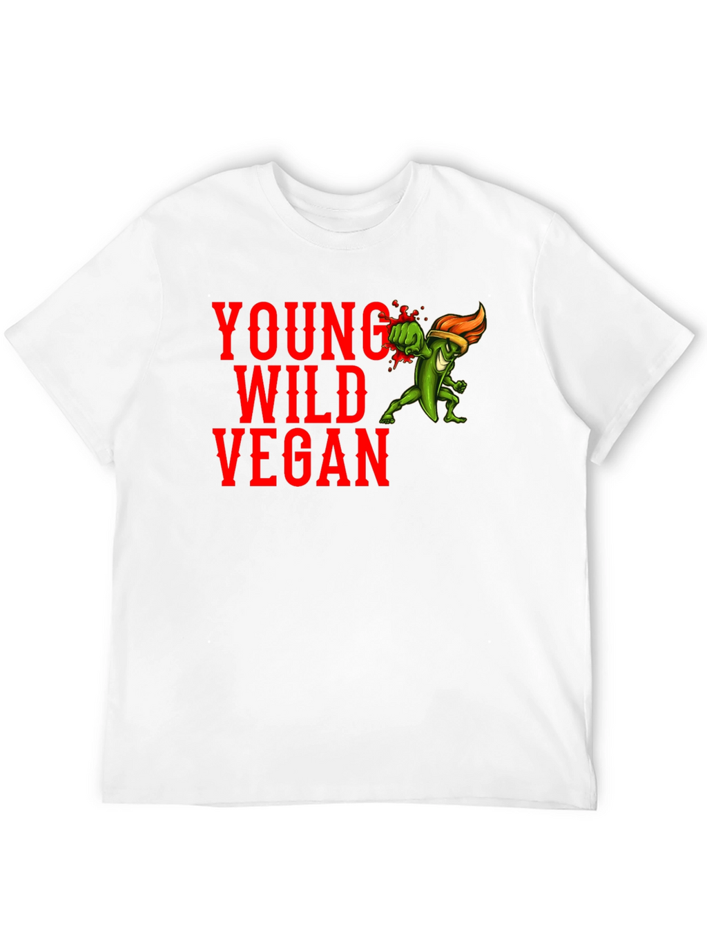 Young Wild Vegan Graphic Tee - Black