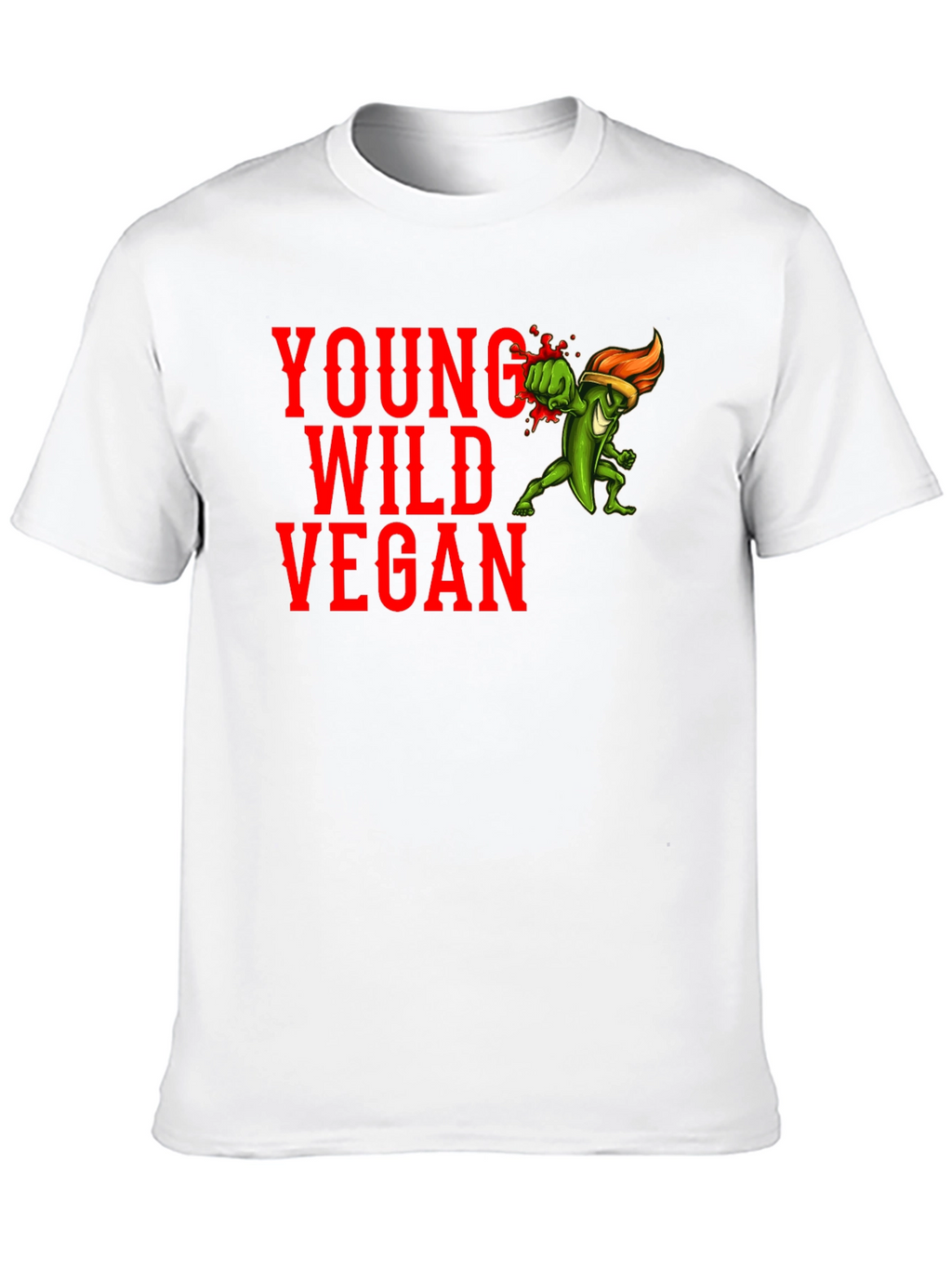 Young Wild Vegan Graphic Tee - Black