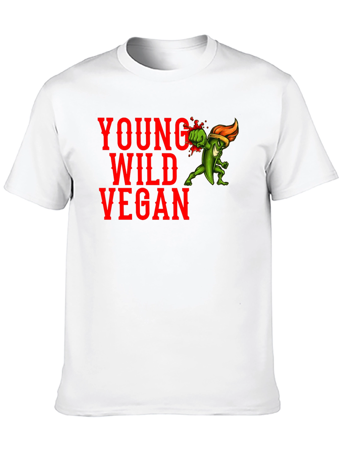 Young Wild Vegan Graphic Tee - Black