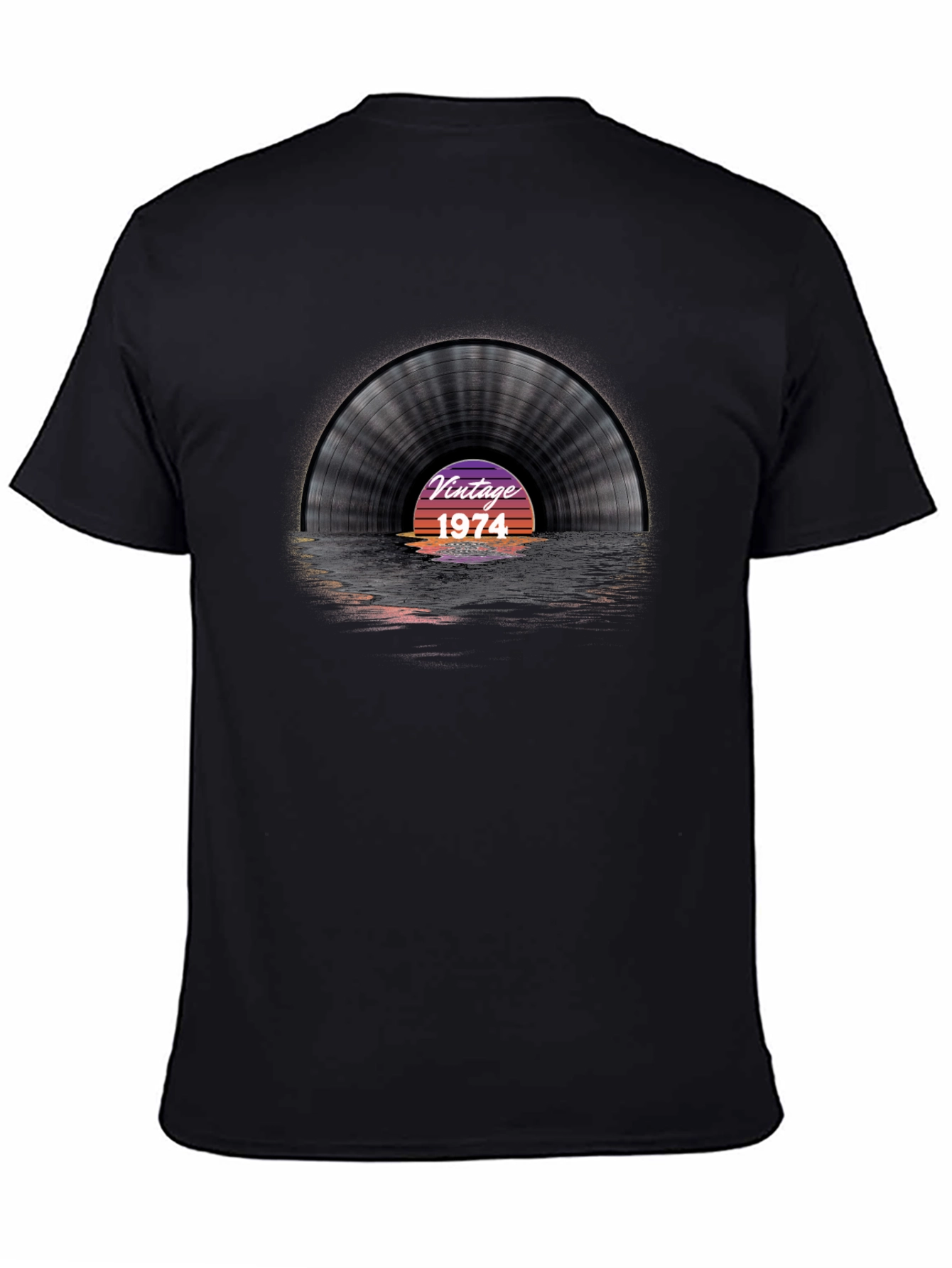 Vintage 1974 Record T-Shirt - Classic Vinyl Style