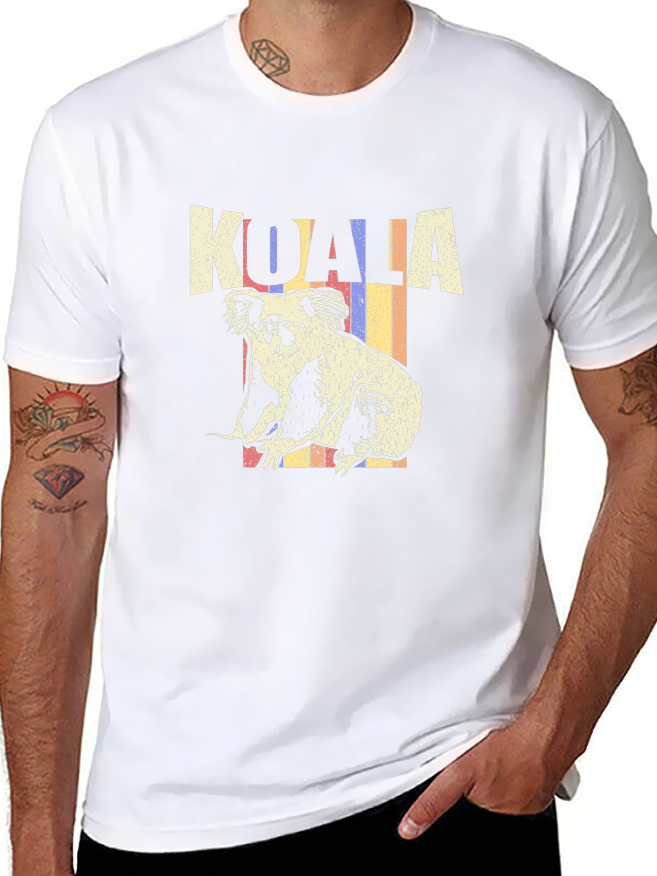 Retro Koala Graphic T-Shirt - Novelty Tee