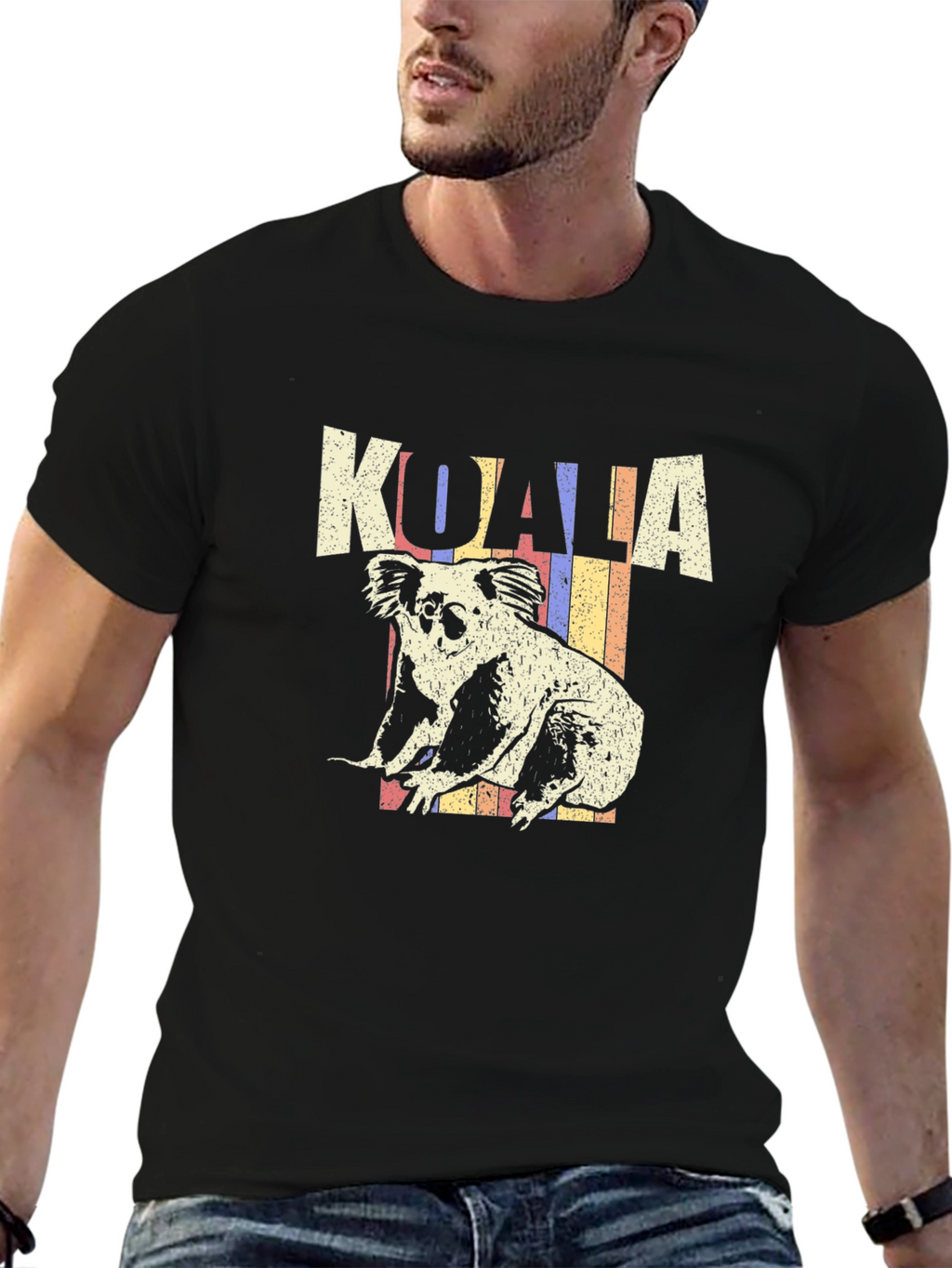 Retro Koala Graphic T-Shirt - Novelty Tee