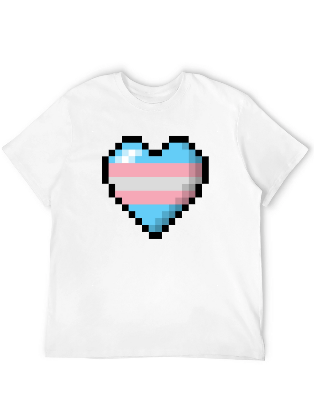 Trans Pride Pixel Heart Graphic Tee