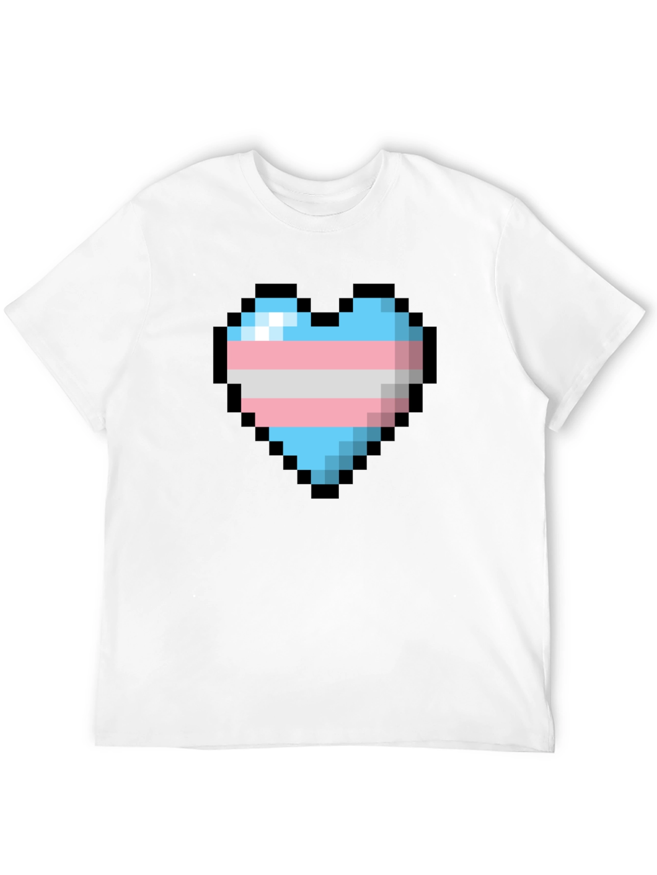 Trans Pride Pixel Heart Graphic Tee