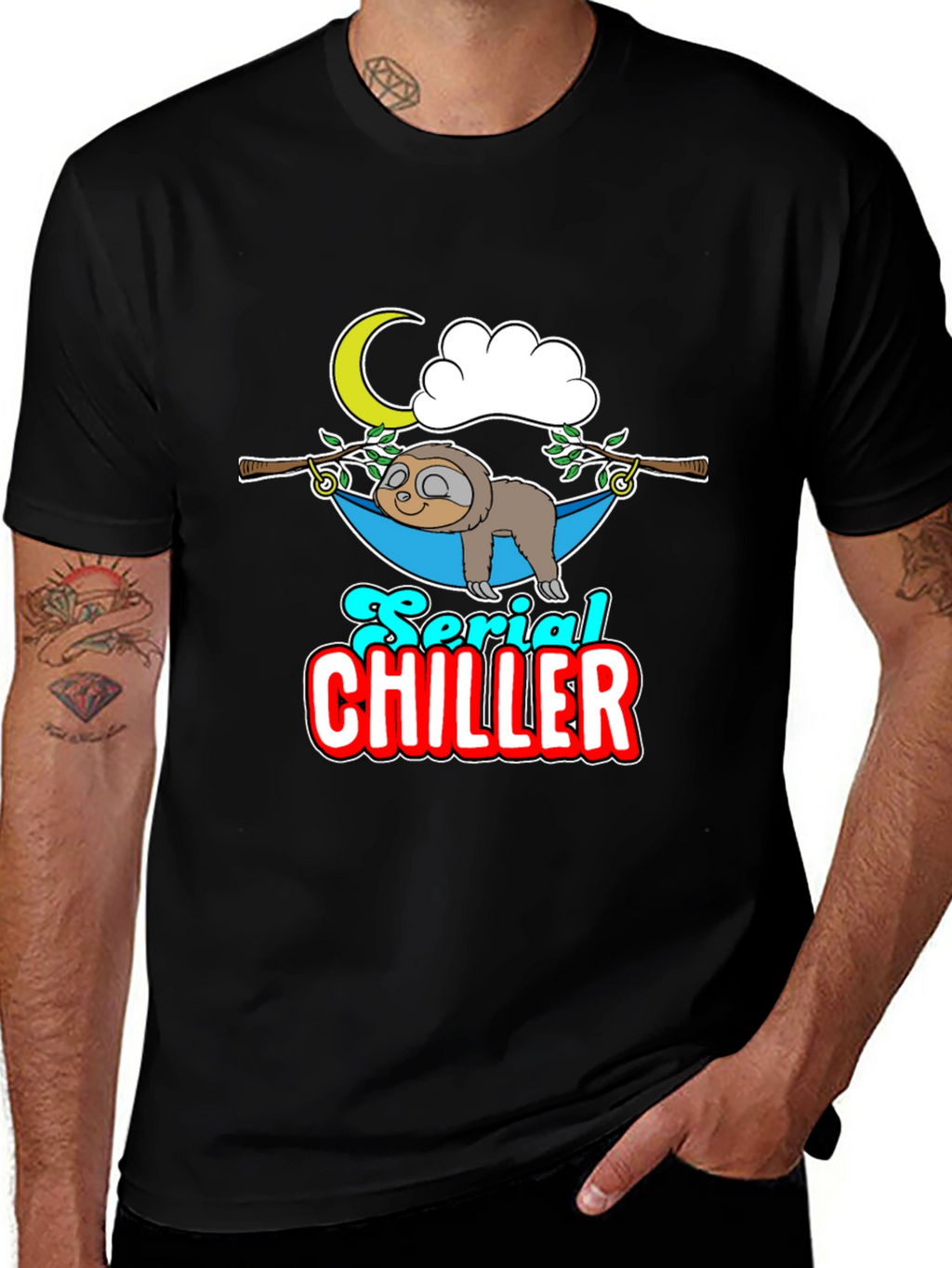 Serial Chiller Sloth Graphic T-Shirt