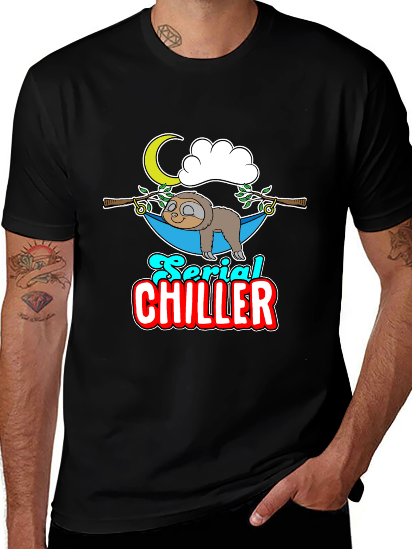 Serial Chiller Sloth Graphic T-Shirt
