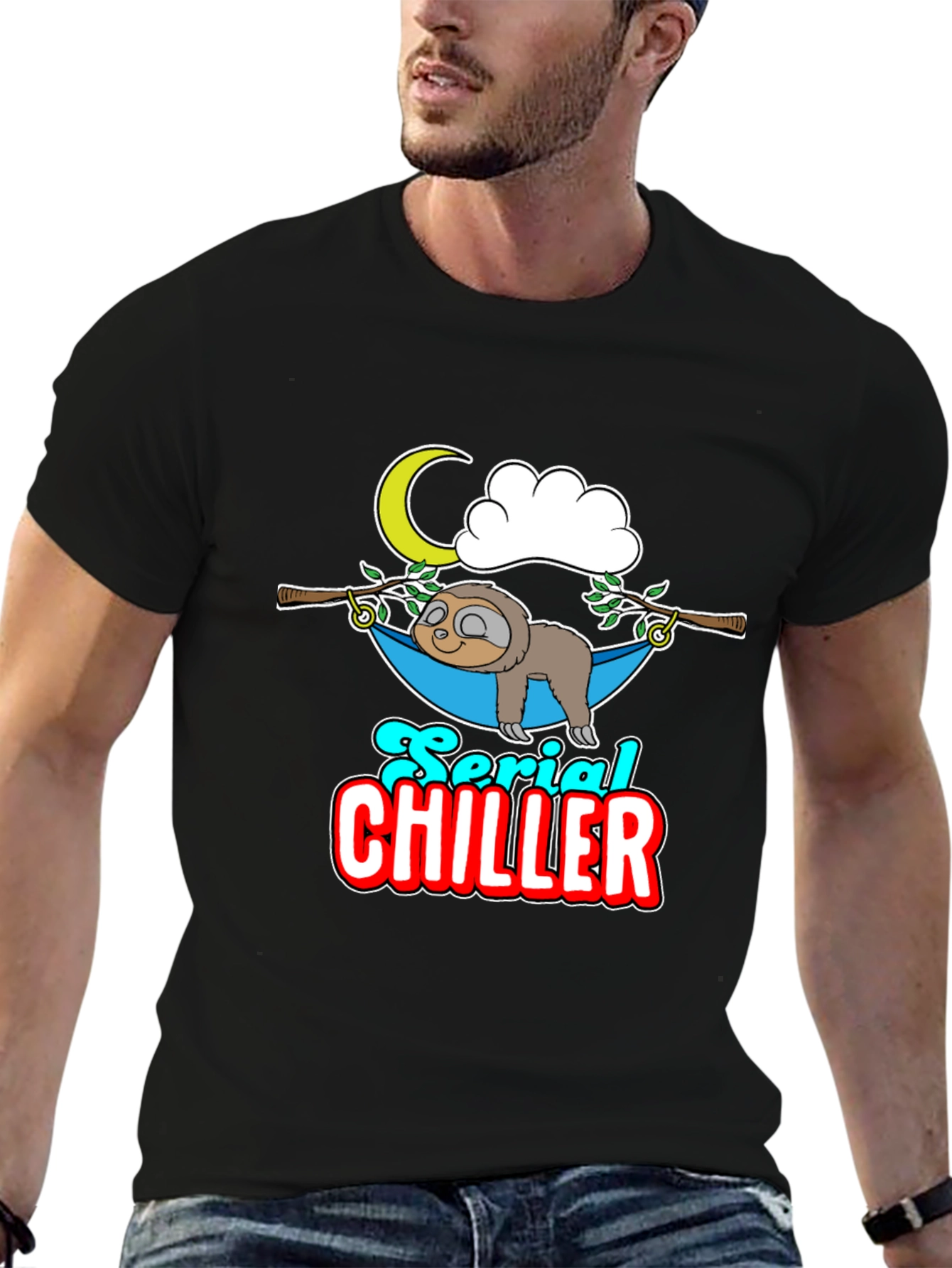 Serial Chiller Sloth Graphic T-Shirt