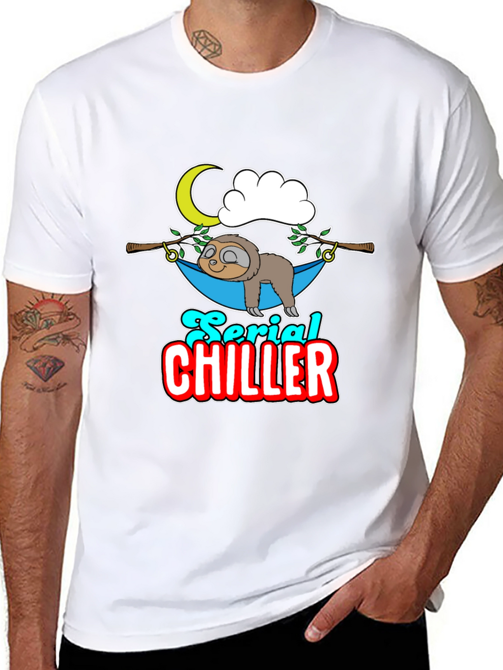 Serial Chiller Sloth Graphic T-Shirt
