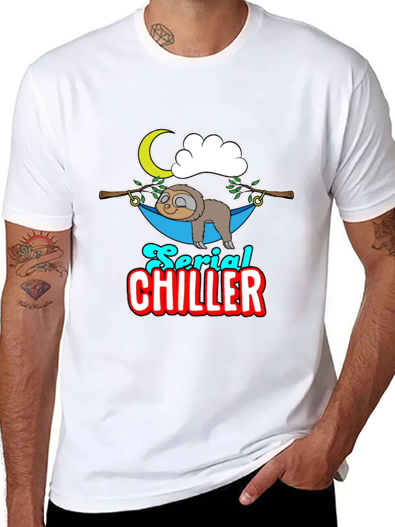 Serial Chiller Sloth Graphic T-Shirt