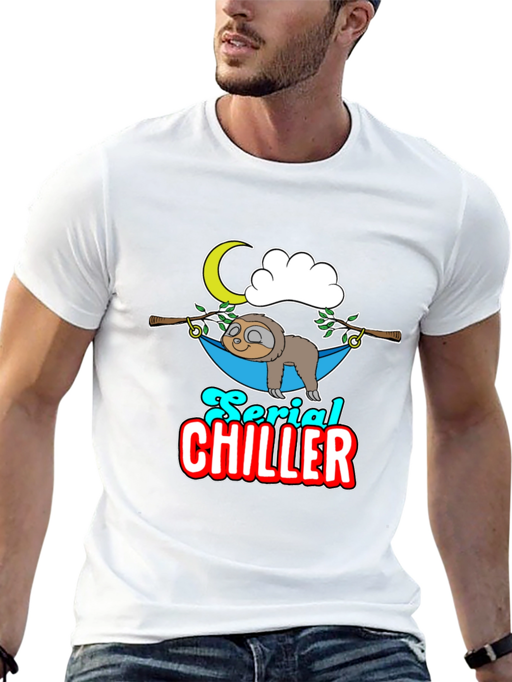 Serial Chiller Sloth Graphic T-Shirt