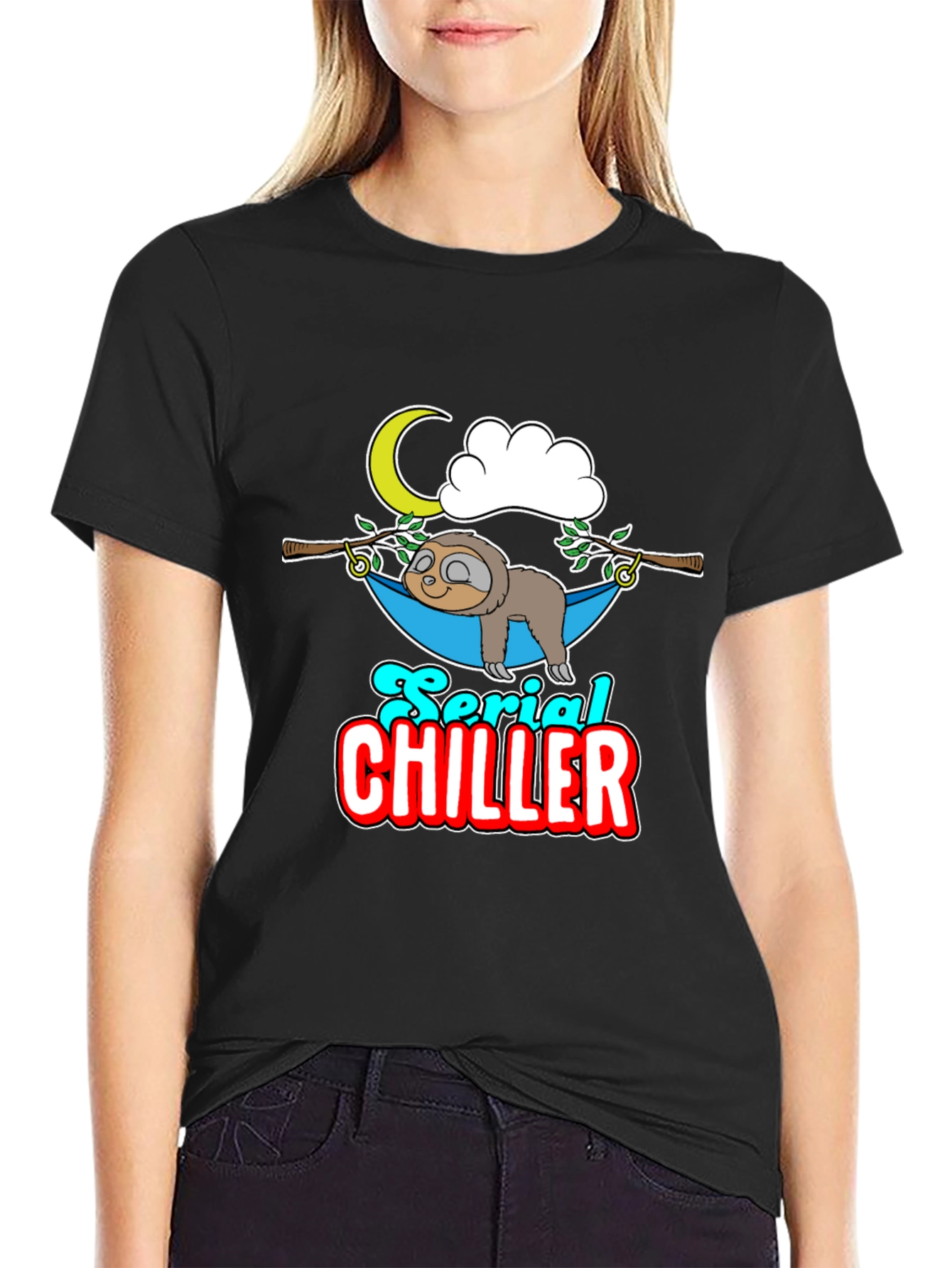 Serial Chiller Sloth Graphic T-Shirt