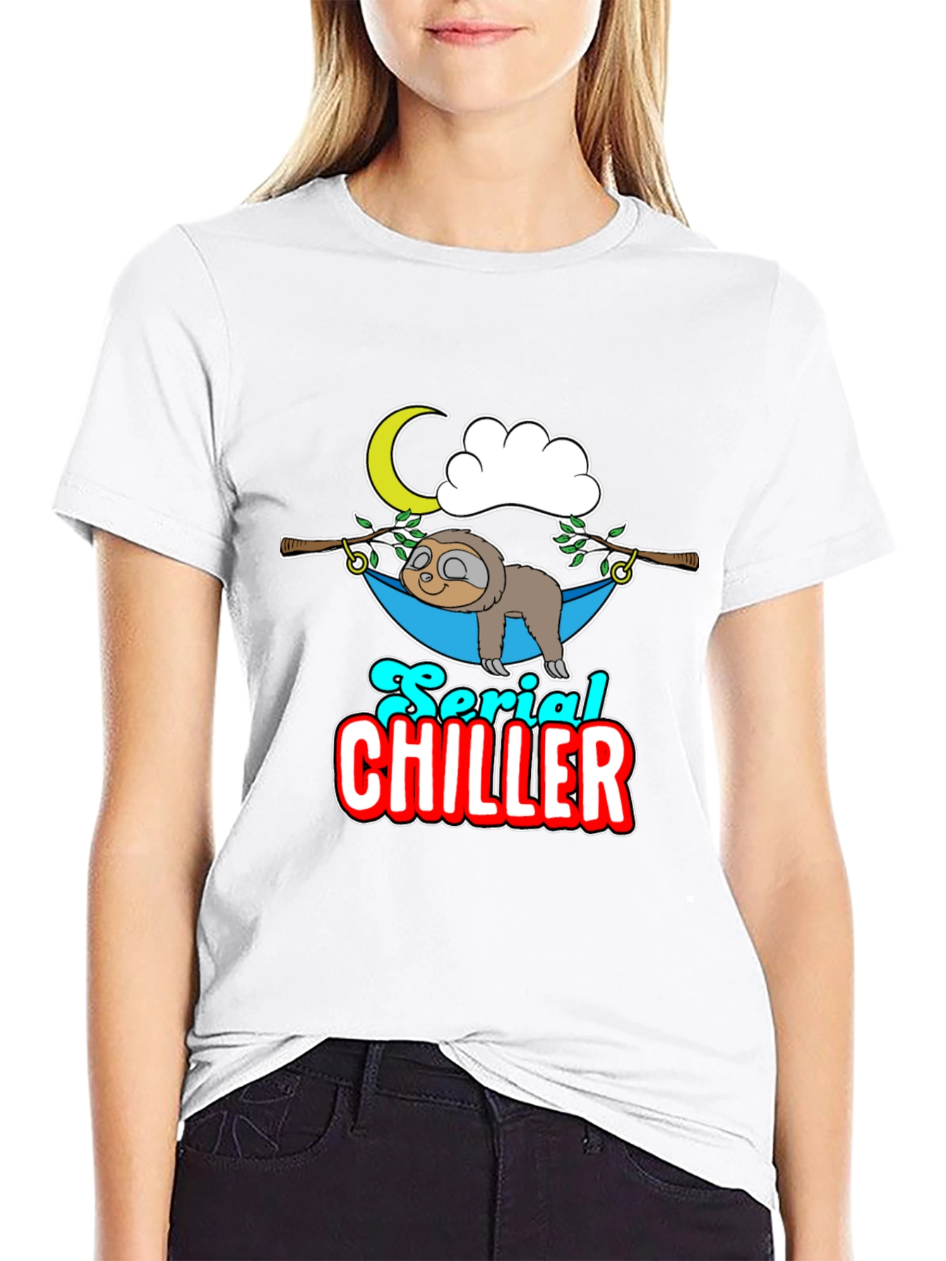 Serial Chiller Sloth Graphic T-Shirt