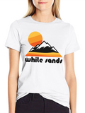 White Sands Graphic Tee - Retro Mountain Design