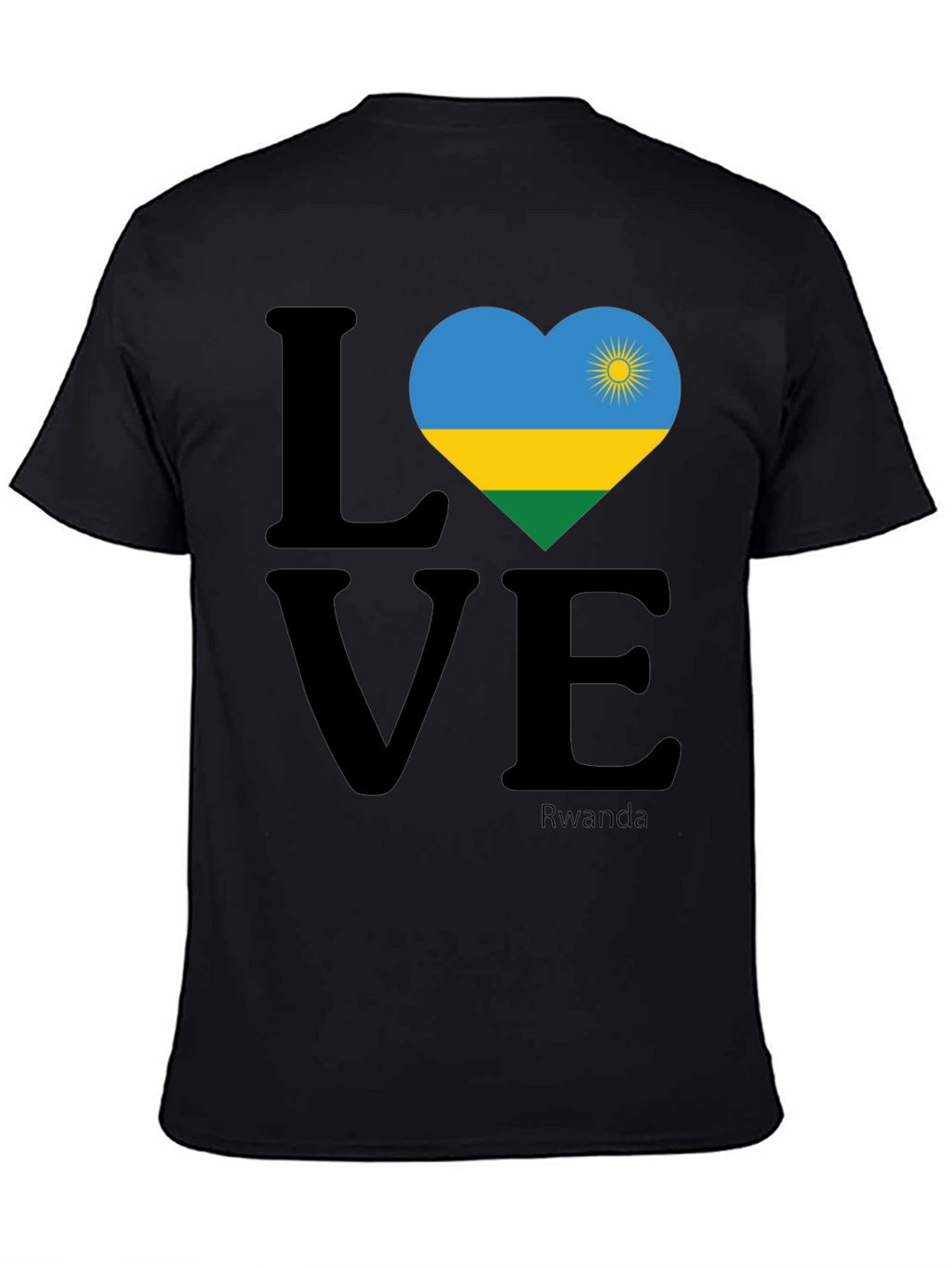 Rwanda Love Heart Flag T-Shirt