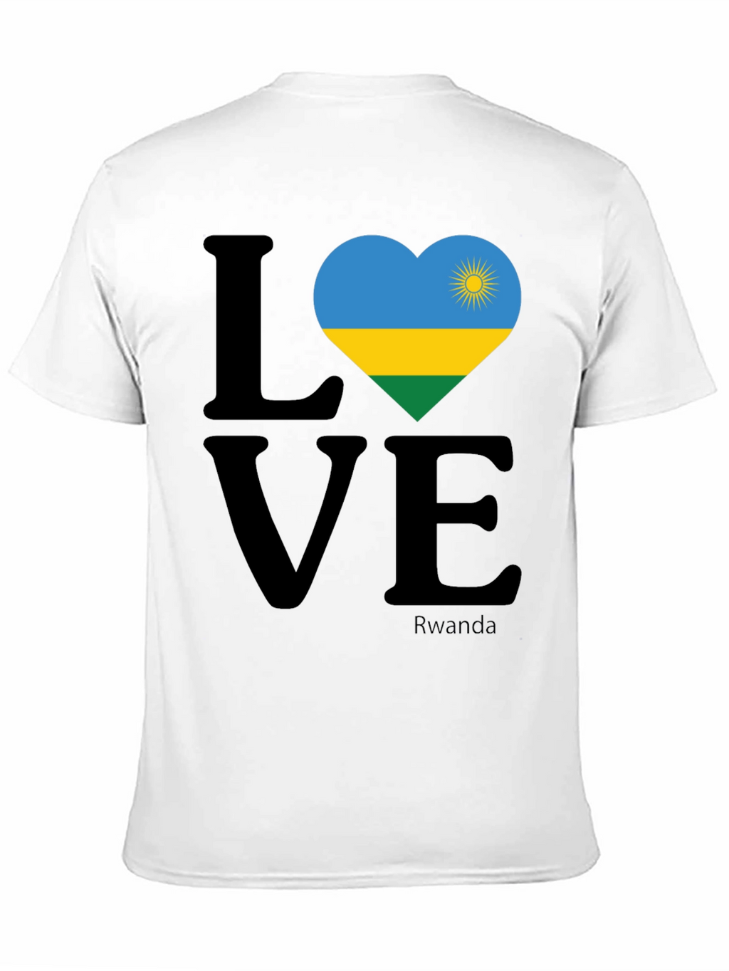 Rwanda Love Heart Flag T-Shirt