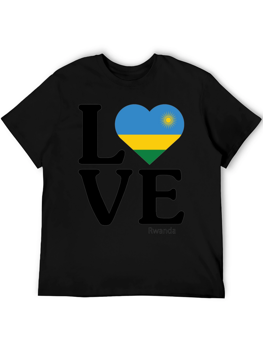 Rwanda Love Heart Flag T-Shirt